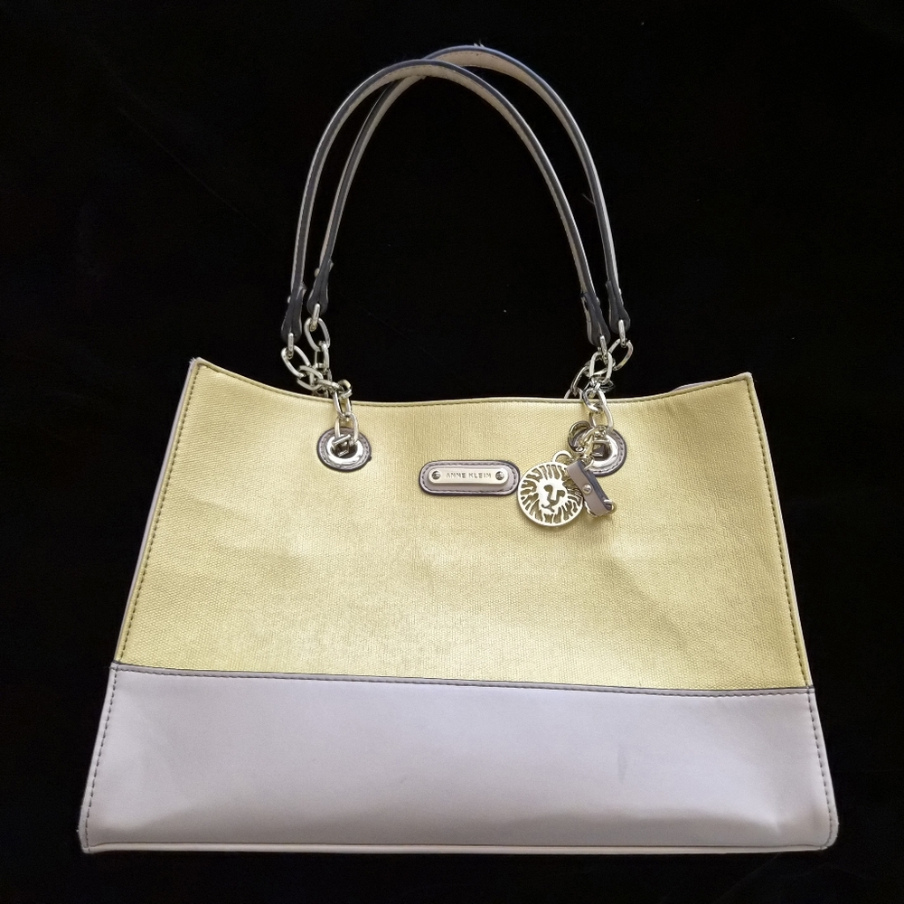 Anne Klein Sunny Yellow Gold and Tan Bag